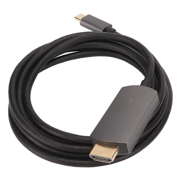 Typ C till HD Multimedia Interface-adapter 4K 30Hz Plug and Play-skärmkonverterkabel för bärbar telefonprojektor Grå