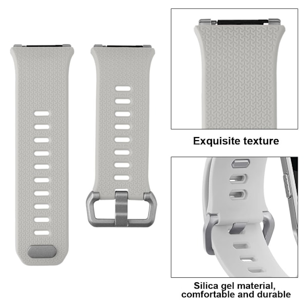 Silikonarmbånd for Fibit Ionic (hvit S)