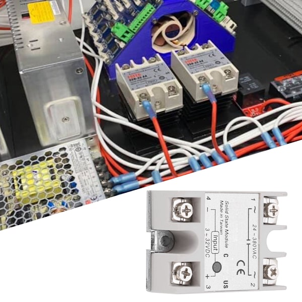 3D-skrivertilbehør Solid State Relay Enkeltfase 24V/40A SSR DC-kontroll AC-modul