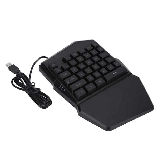 Enhands spelande tangentbord USB-kabel RGB-bakgrundsbelyst 35 tangenter Mini halvtangentbordsomvandlare Adapter för spel