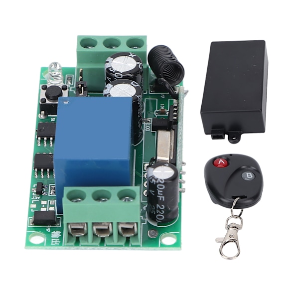 Mini relä trådlös switch DC 24V 1CH 10A universell inlärningskod mottagare för lampor
