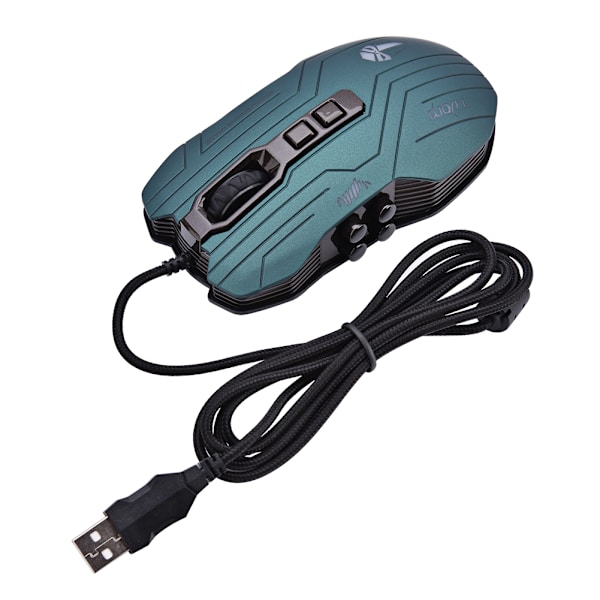LUOM G5 3200 DPI USB kablet 9 programmerbare knapper spillmus Grønn