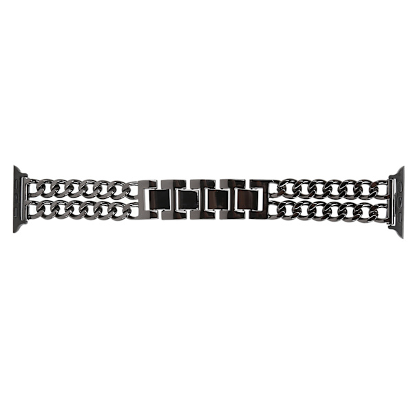 Metal Watch Band Sort Cowboy Style Udskiftningsrem Armbåndskæder til IOS Watch38mm/40mm