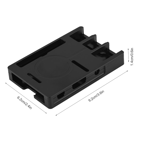 Aluminiumlegering Kabinetboksdæksel Kabinet til Raspberry Pi 3/2/B+ Sort