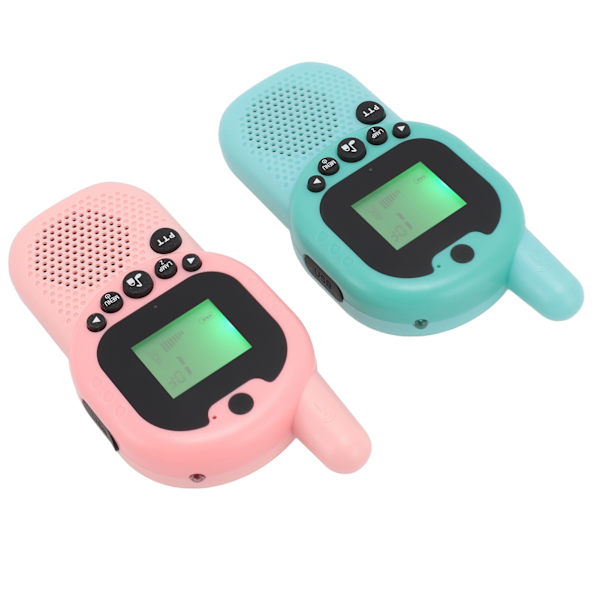 Barn Walkie Talkies Trådlös 3km Räckvidd Flera Kanaler 600mAh Barn 2 Vägs Radioleksak med Snöre för Utomhus Camping Vandring