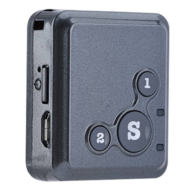 Mini GPS Tracker Locator Børn Personlig SOS Alarm APP Tracking (Sort)