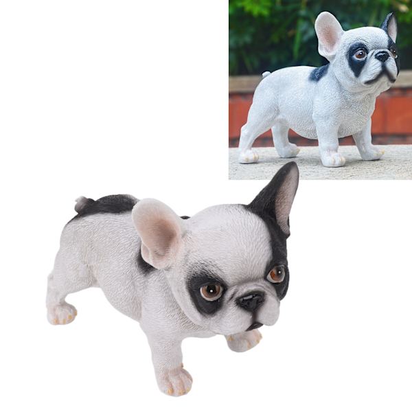 Trädgård Bulldog prydnader harts färgfast härlig utomhus Bulldog harts staty för heminredning stående liten Bulldog