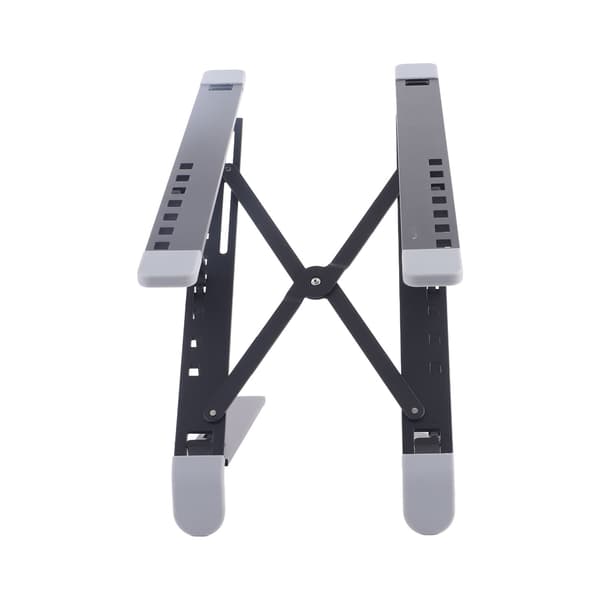 Justerbar bærbar computer stand dobbelt foldbar bærbar computer skrivebordsstativ aluminium pc riser til varmeafledning sort