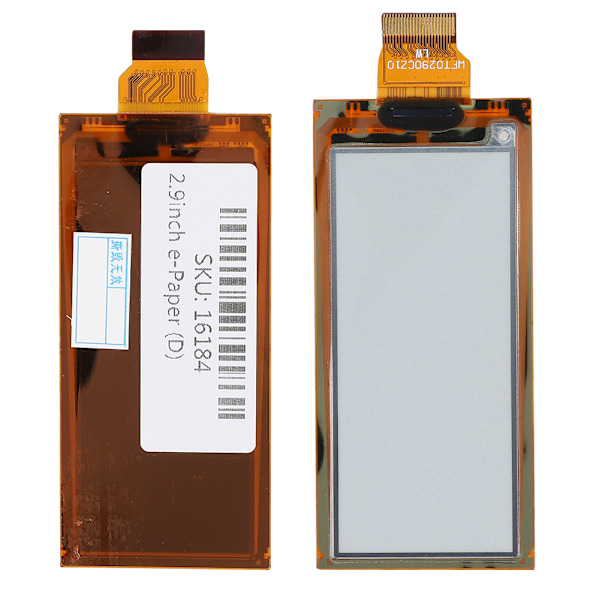 2,9-tums flexibel E Ink-skärm Svartvit Passar för Raspberry Pi 296 x 128 Upplösning