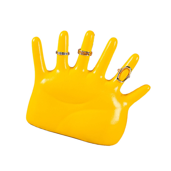 Ring Hand Holder All Round Display Fade Resistant Exquisite Hand Jewelry Display Stand för Armband Klockor Gul