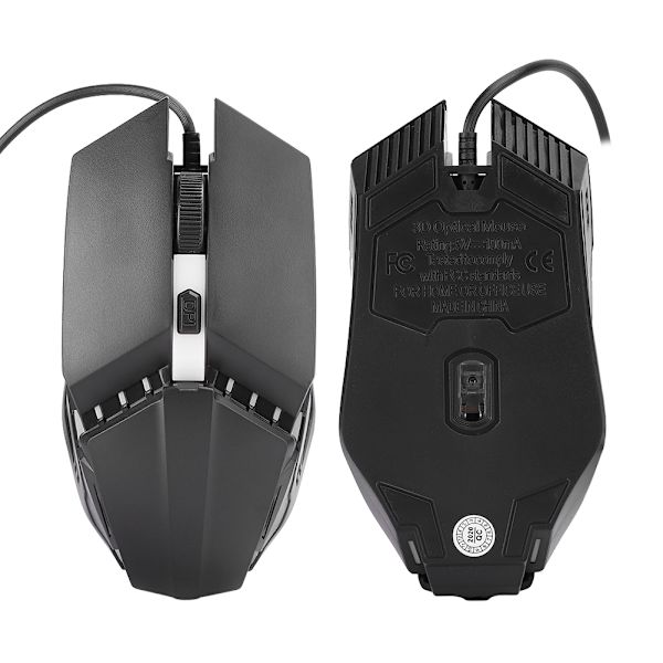 HXSJ S200 Gaming Mus 4-knaps kablet lysende farverig ergonomisk til XP / Vista / OS X