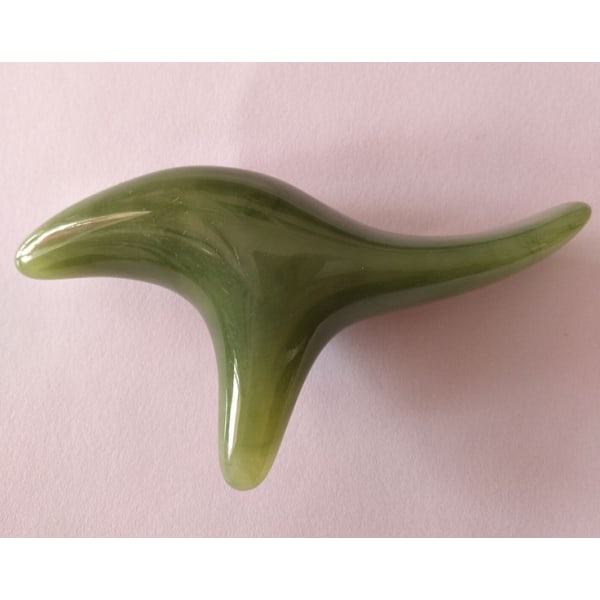 Gua Sha ansiktsverktøy, naturlig jadestein Guasha-brett for SPA-akupunkturterapi Triggerpunktbehandling, Gua Sha skrapemassasjeverktøy (grønn)