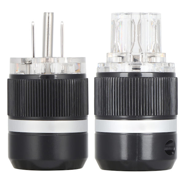 Monosaudio Strømstik Ren Kobber Rhodium-belagt AC HighFidelity Strømstik (M101R/F101R (Han/Hun) )