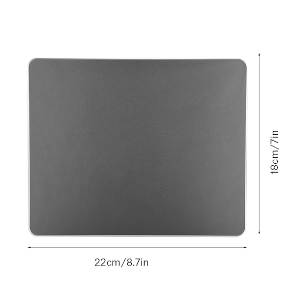 Aluminiumlegering NOn slip Gaming Musematte Dobbeltsidig Musematte for PC Bærbar Datamaskin Grå