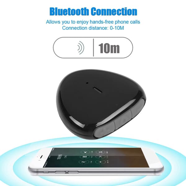 Mini trådløs hjerteformet Bluetooth lydmottaker kablet hodetelefon lydadapter svart