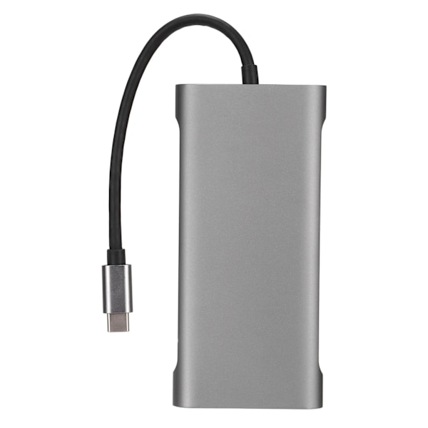 USB C Dockningsstation 11 i 1 Hållbar Robust 87W Snabbladdning 5Gbps Stabil Snabb Bärbar USB Multiport Hub