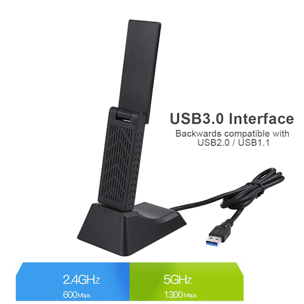 1900 Mbps 2,4/5 GHz dobbeltbånds trådløs nettverksadapter for Apple OSX/Windows