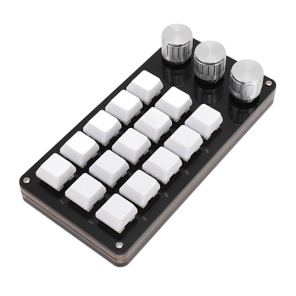 Mini brugerdefineret tastatur 15 taster 3 knapper programmerbar blå switch hot swappable programmering makro tastatur til computer spil