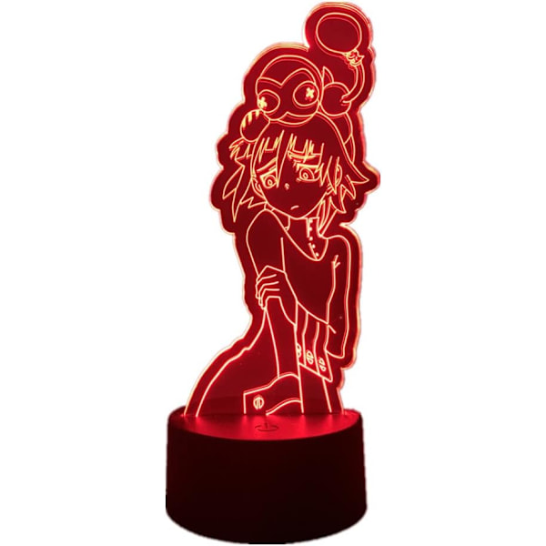 USB 7/16 Värillinen Kaukosäätimellä Ohjattava Kosketuskytkin 3D Yövalo Anime Soul Eater Maka Albarn Hahmo Akryyli LED Illuusiolamppu