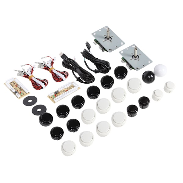 30/24 Kassett Knapp + 5P Gungbräda Dubbel Kit Gul USB Kärnbräda Arkad Kit