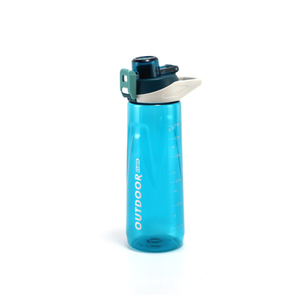 850 ML vandflaske - Lækagesikker og ingen sved gymnastikflaske plastikvandkop med stor kapacitet - Ideel gave til fitness eller sport og udendørs (himmelblå)