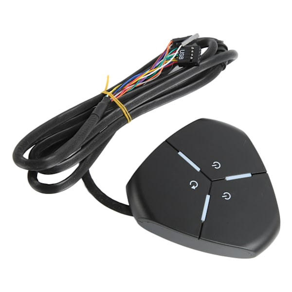Skrivebordscomputer Strømafbryder Dobbelt Strømafbryder Skrivebordscomputer Afbryderknap til Skrivebordscomputere 2 USB og AUDIO
