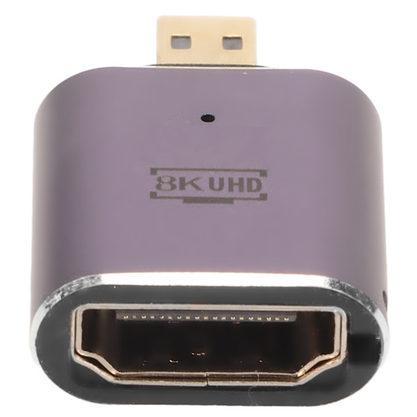 HD Multimedia Interface-hunn til Micro HD Multimedia Interface-adapter med LED-lys, 48 Gbps støtte, 8K Micro HD-konverter