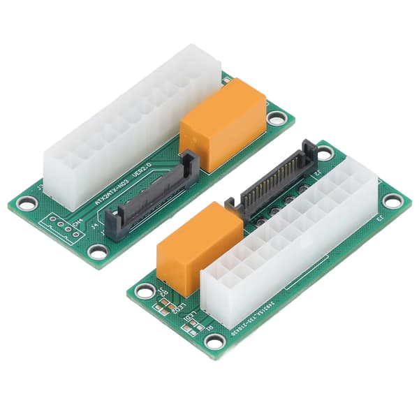 Dual Power Supply Sync Starter SATA Interface Dual PSU Adapter 24 Pin Dual Power Connector til BTC Miner