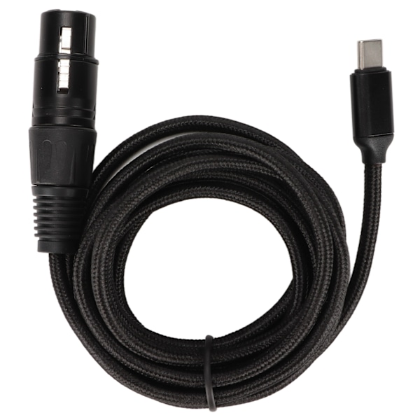 USB C til XLR hunnkabel Lav støy HIFI Plug and Play USB C mikrofonkabel for Windows 2 meter/6,6 fot
