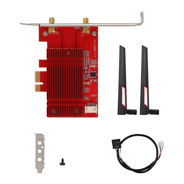 För Intel 8265AC Bluetooth 4.0 PCI-E Desktop Trådlöst Nätverkskort med 8DBi-antenn