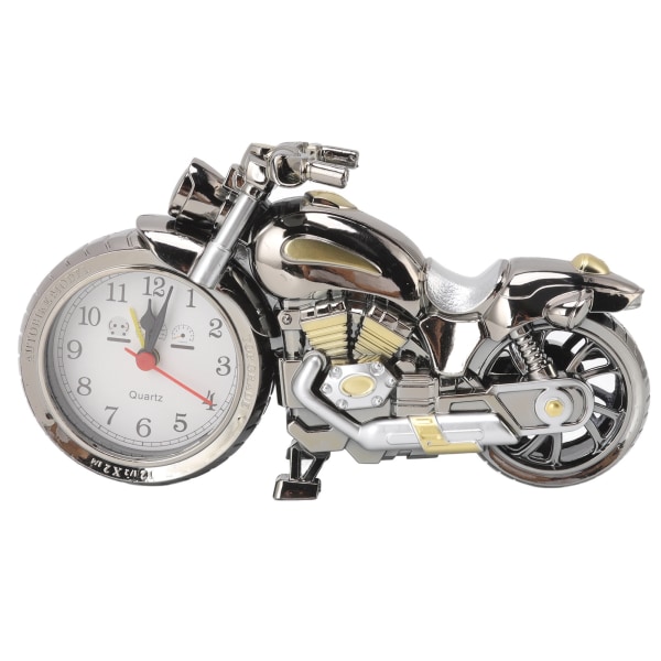 Motorcykelväckarklocka Genialisk vintage Motorcykelmodell väckarklocka för barn Hemmabilkontor Dark Gold, Dual Color