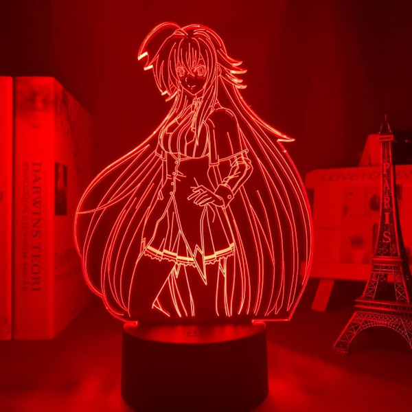 Anime LED-lampa High School DxD Rias Gremory för sovrumsdekoration nattlampa födelsedagspresent rum 3D-lampa Manga High School