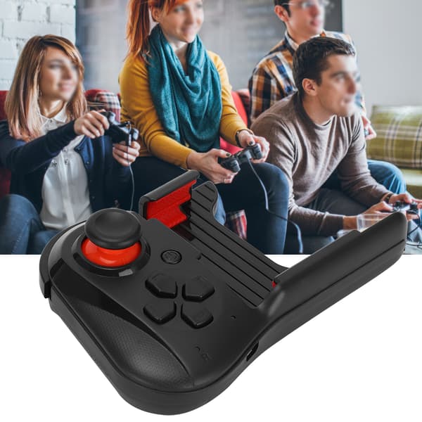 ABS Bærbar Enhånds Trådløs Bluetooth Spillkontroller Gamepad Joystick for Android/IOS Svart