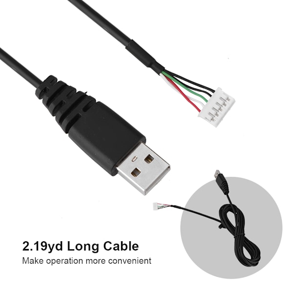 Professionell muskabelersättning 2,19yd Ingen fast mus USB-kabelersättning för Rival 300