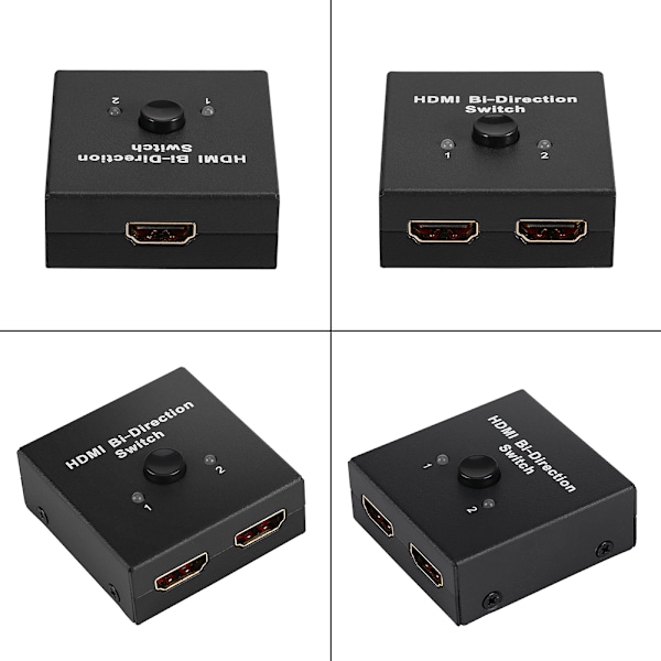 Mini bærbar HDMI 1 x 2 port dobbelt retning lyd video switcher splitter 3D HD display