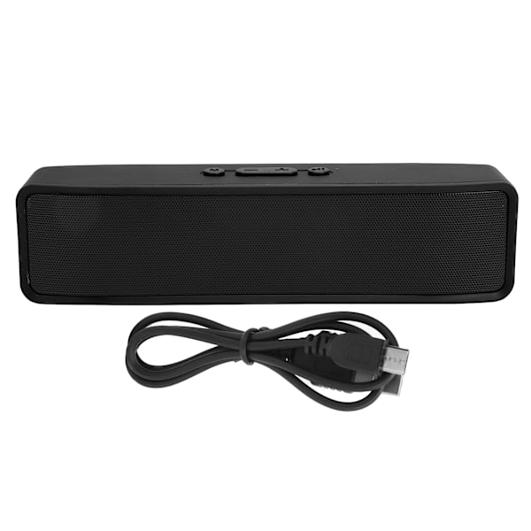 Bærbar trådløs subwoofer-høyttaler Bluetooth Stereo Loudspeaker Box for mobiltelefoner, datamaskiner, svart