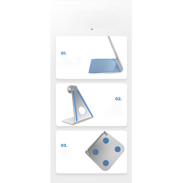 Magnetisk nettbrettstativ justerbart, universelt skrivebordsstativ, multivinkel aluminium nettbrettholder for telefoner, iPad, Samsung etc