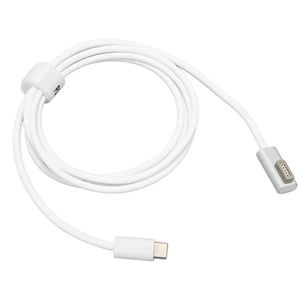 Typ C till Magsafe-kabel 1,7 m vävtråd Typ C till Magsafe 1/2 adapter PD 100W laddningskabel för OS bärbar dator Typ C till Magsafe 1 L-huvud