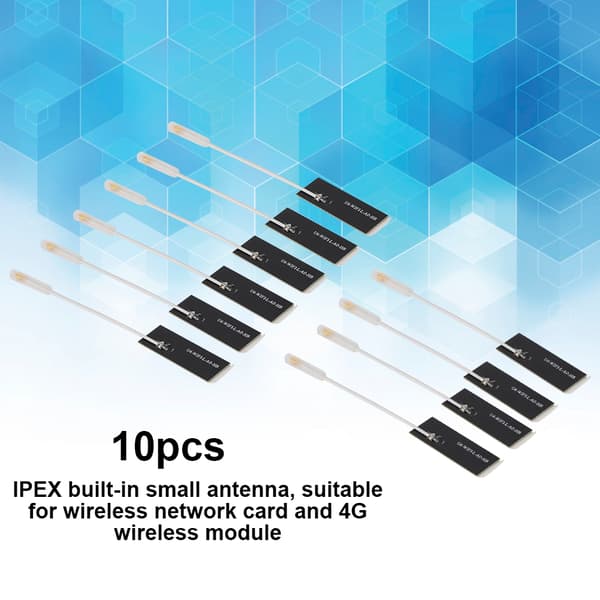 10 stk. IPEX indbygget antenne PCB til trådløst netværkskort og 4G trådløst modul