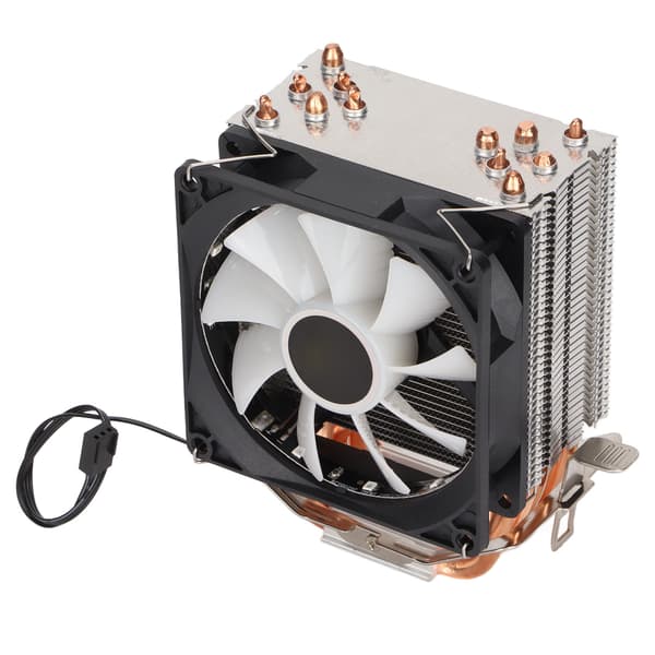 CPU-køler 6 rør 90mm 3pin computer CPU-køleventilator med RGB-lys til Intel LGA775 1155 1156 til AMD AM2 AM3Single Fan