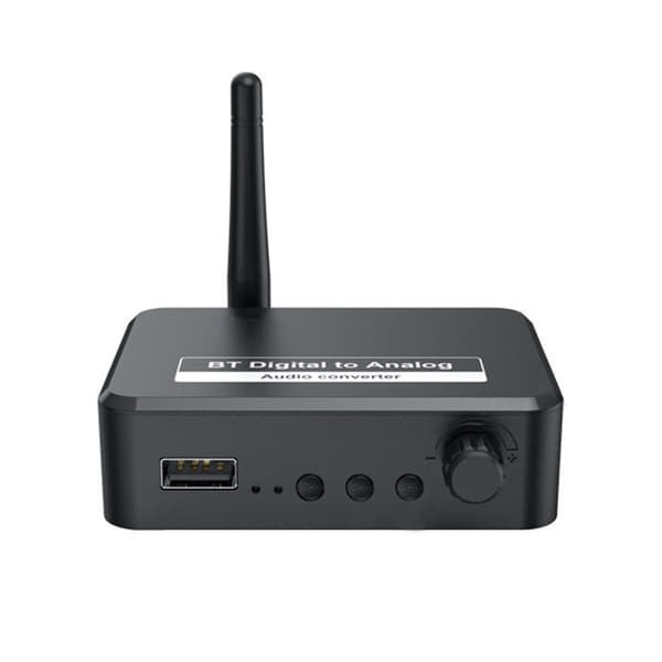 Bluetooth 5.1 modtager multifunktion RCA 3,5 mm stik understøtter U-disk afspilning digital til analog lydkonverter