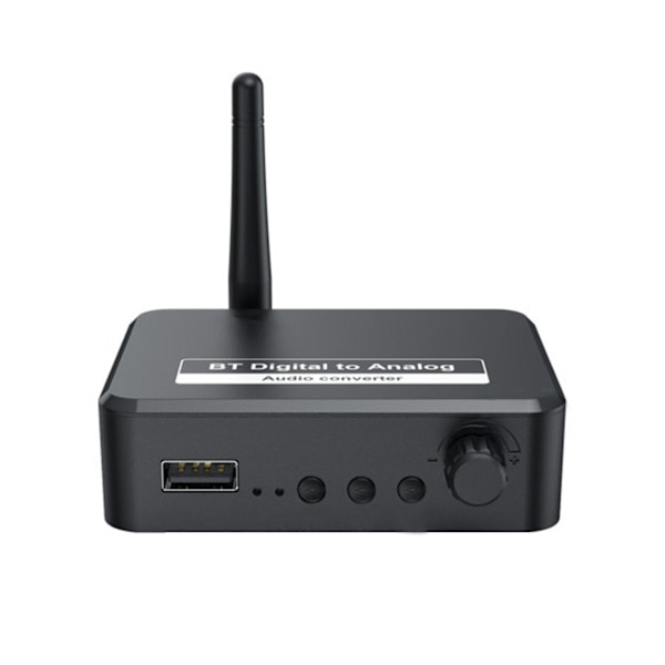 Bluetooth 5.1-mottagare Multifunktion RCA 3,5 mm-uttag Stödjer U-disksuppspelning Digital till analog ljudomvandlare