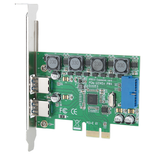 Skrivebordsdatamaskin PCI-E til USB 3.0+19pin 4 Strømforsyningsmoduser Utvidelsesadapter Riser-kort