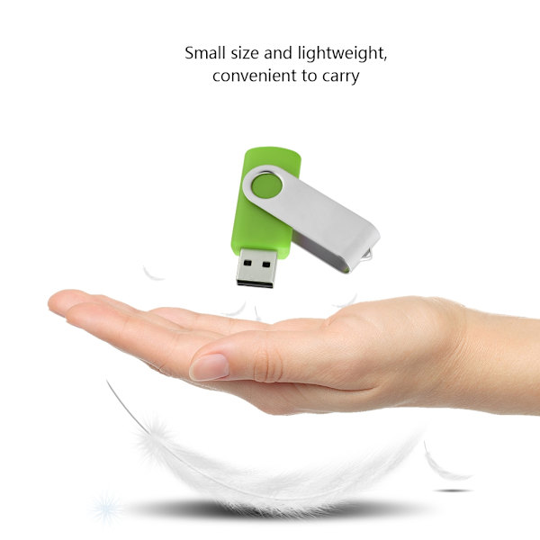 Pyöritettävä karkkivärinen USB 2.0 -muistilaite Peukalo Flash-asema U-levy (Vihreä 16G)