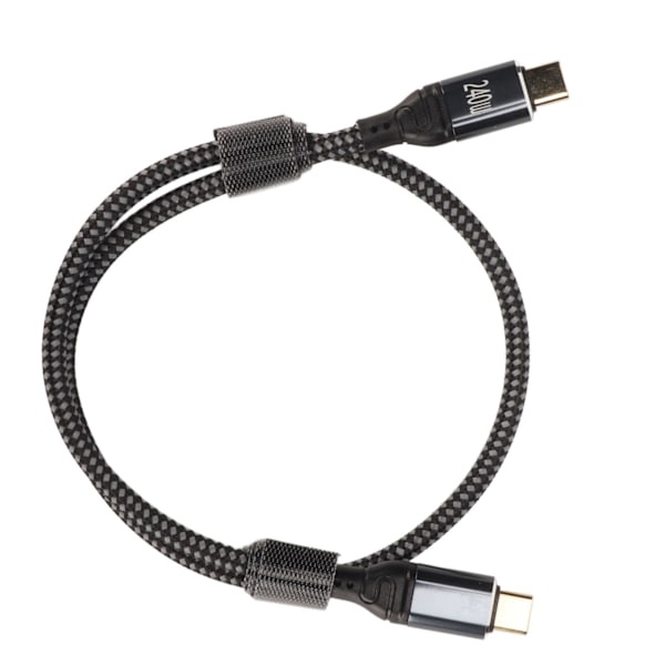 USB C till USB C-kabel PD240W USB2.0 Typ C-gränssnitt 480Mbps USB C-hane till C-hane Dubbeländad datakabel 50cm