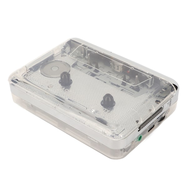 Kassett till MP3-omvandlare Retro HiFi Stereo Sound USB-kassettbandspelare med transparent skal