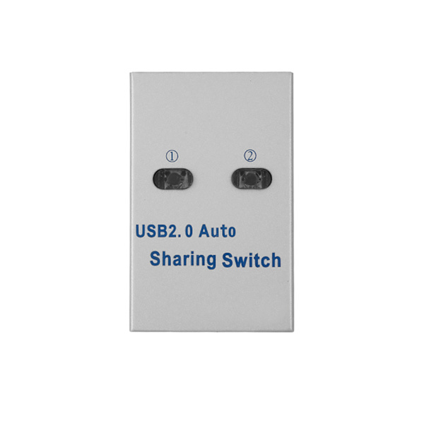 PC Dator USB 2.0 Automatisk / Manuell Delning Switch Hub 2 Port Adapter för Skrivare Skanner Plotter
