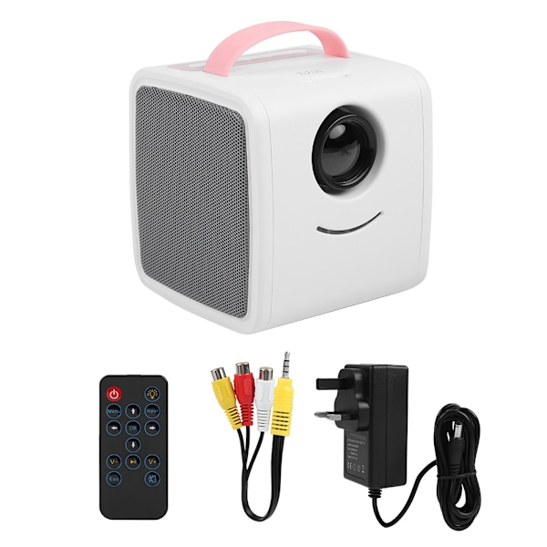 Mini Children Education Projector Portable HD LED HDMI Home Theater Children's Gift Pink