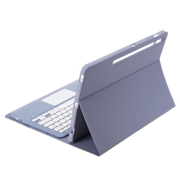 Tablet tastatur etui 12.4in til Tab S8 Plus 2022 til S7 FE 2021 til S7 Plus 2020 med pen slot lilla aftagelig trackpad etui touchpad