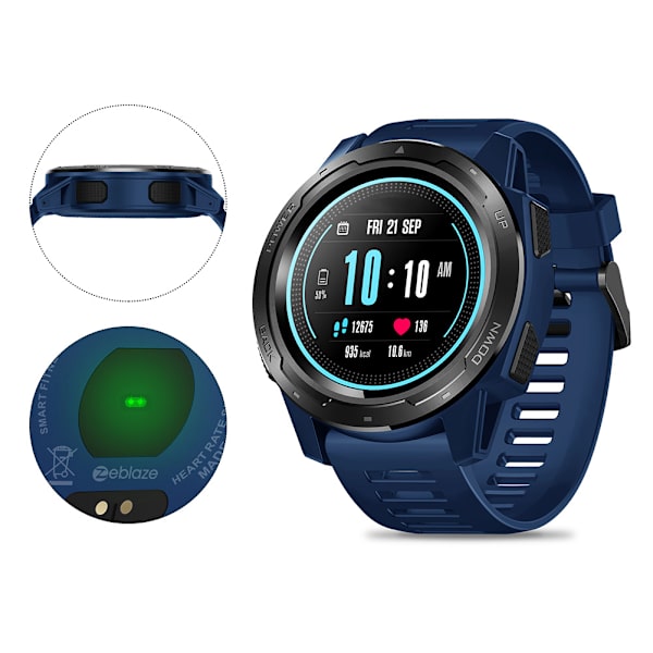 Zeblaze VIBE 5 Smart Armband IP67 Vattentät Sport Smart Klocka för iOS/Android (Blå)